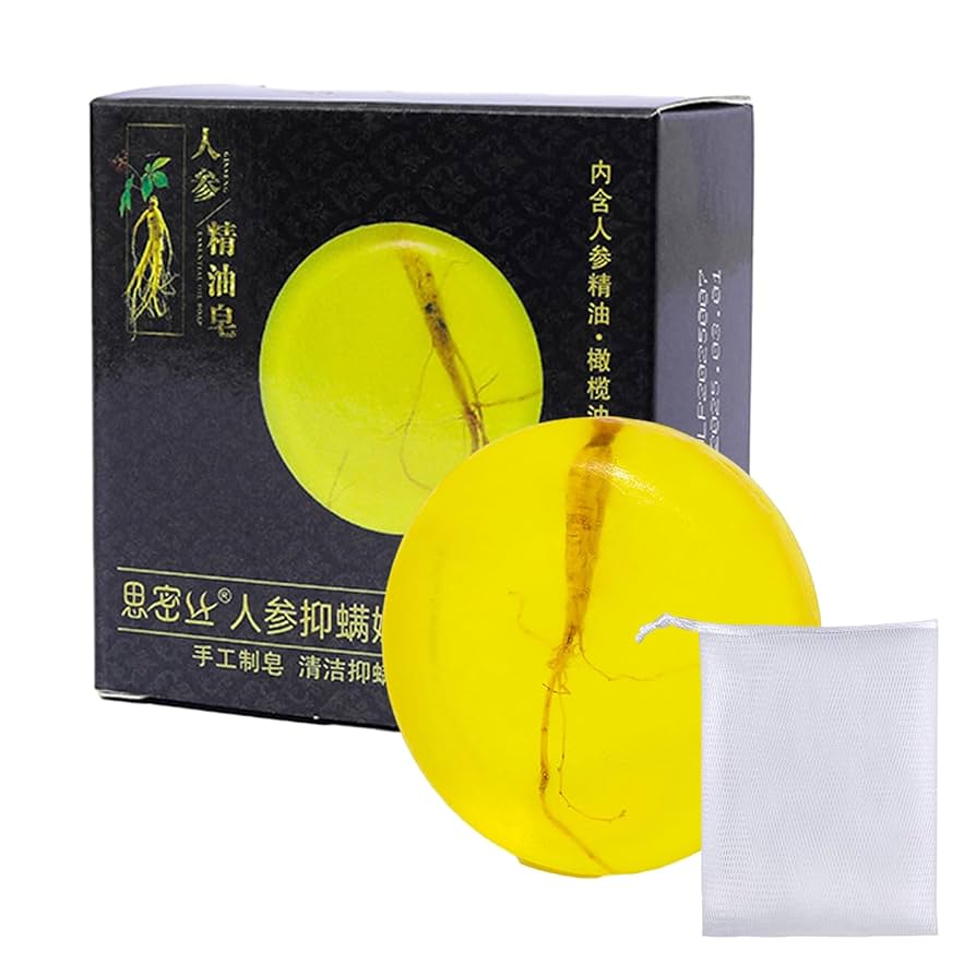 Amazon | 天然高麗人参石鹸防ダニ洗顔石鹸顔 Ceaning 女性男性